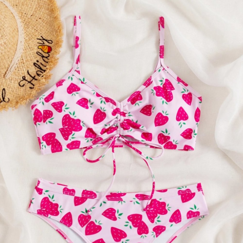 Strawberry Swimsuit / Bikini / New / Size L